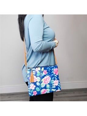 L.I.B. Floral Crossbody Purse Clutch